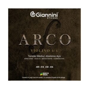 Encordoamento Giannini Arco GEAVVA Violino 4/4 Alumínio Tensão Média