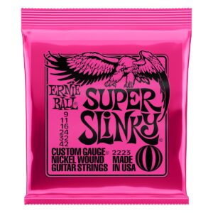 Encordoamento Ernie Ball Super Slinky Guitarra Níquel 9-042