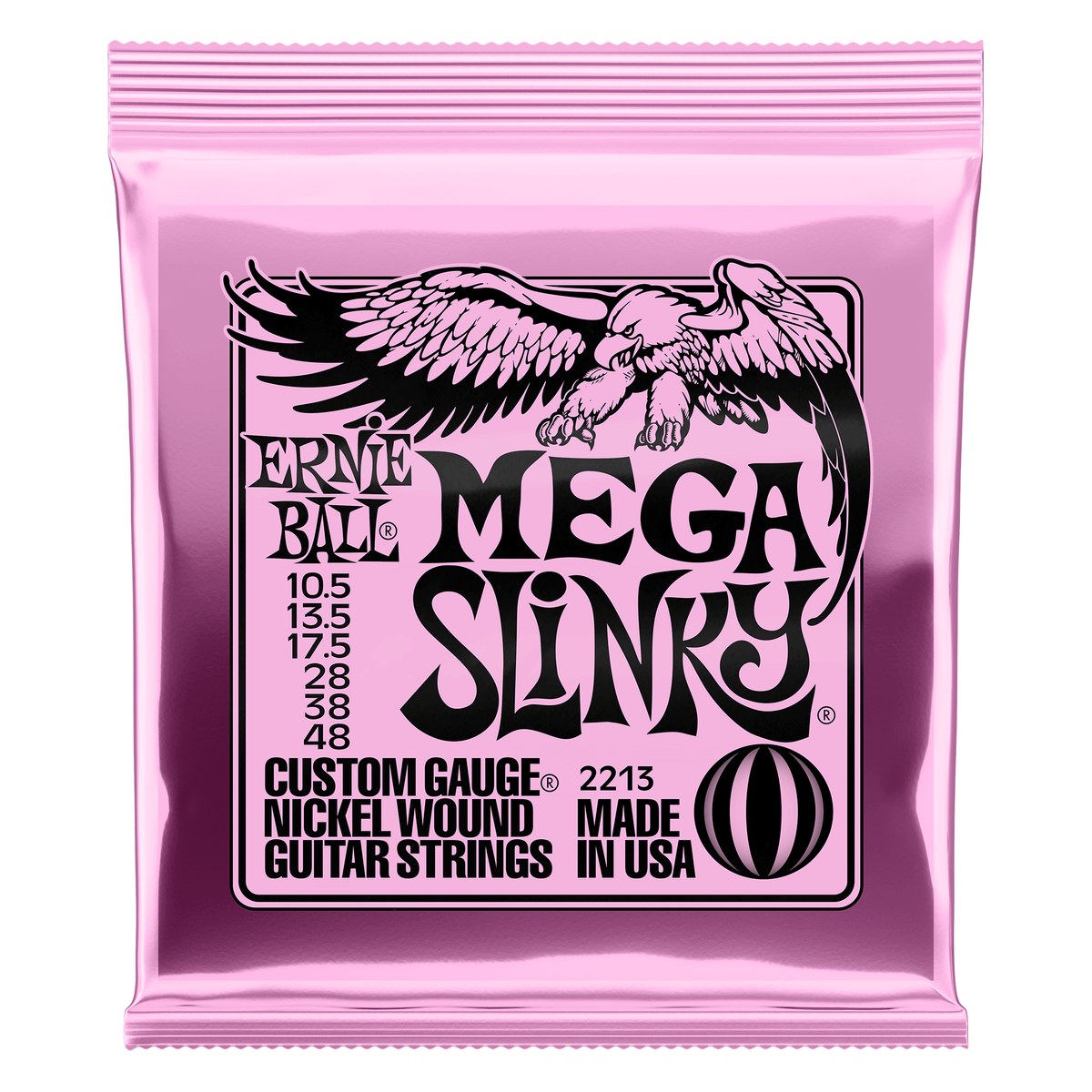 Encordoamento Ernie Ball Mega Slinky Guitarra Níquel 10.5-048