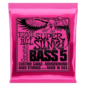 Encordoamento Ernie Ball Super Slinky Baixo 5 Cordas Níquel 40-125