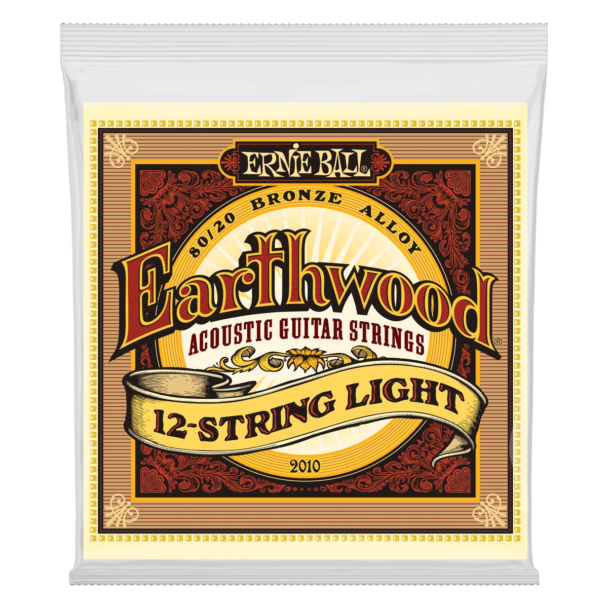 Encordoamento Ernie Ball Earthwood Violão Aço 12 Cordas Bronze 80/20 9-046