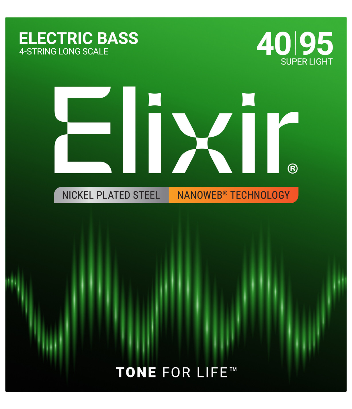 Encordoamento Elixir Nanoweb Contrabaixo 4 Cordas Nickel .040-.095 Super Light