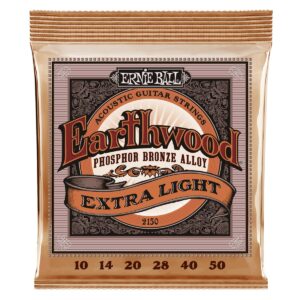 Encordoamento Ernie Ball Earthwood Violão Aço Phosphor Bronze Extra Light 10-050