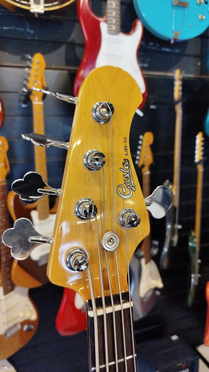 Contrabaixo Gusta GJB5-03 5 Cordas Ativo Sunburst Jazz Bass - Imagem 4