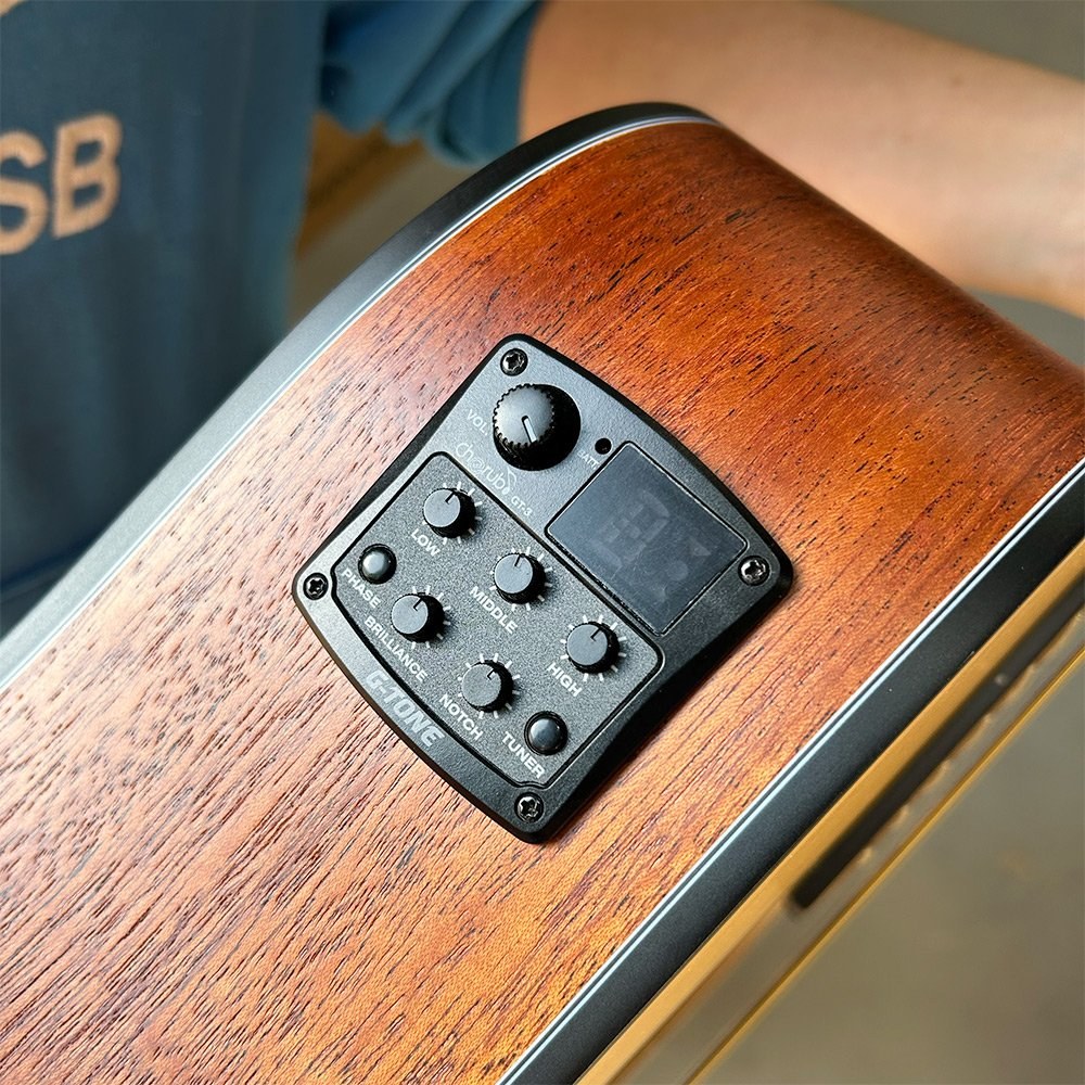 Violão Eletroacústico Folk Zellmer Heritage Honeyburst Cutaway Brilhante com Bag - Imagem 2