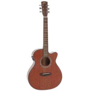 Violão Eletroacústico Compacto Zellmer Pilgrim Mahogany Cutaway Brilhante com Bag