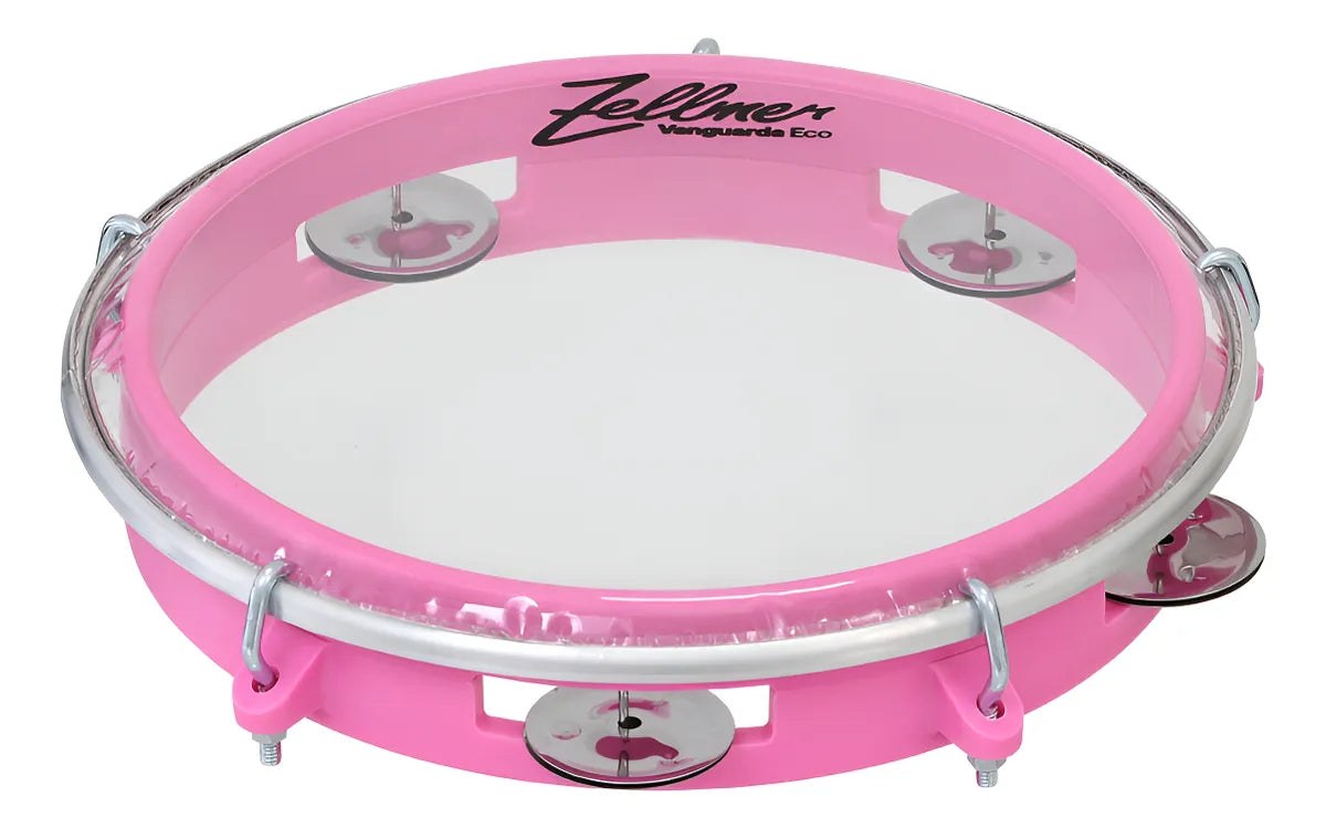 Pandeiro Vanguarda Eco 8" ABS Rosa Pele Transparente